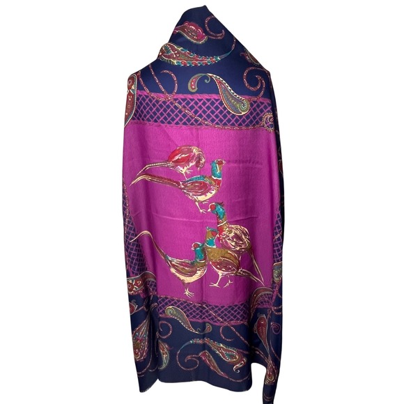 Vintage Jim Renoir Pheasant Scarf 46